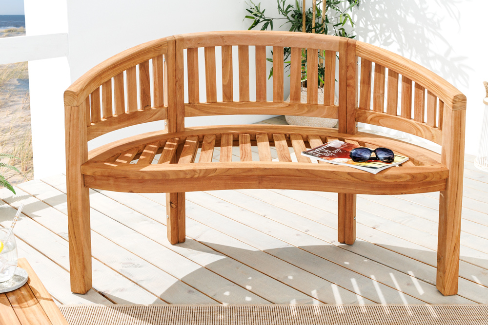 Massive Gartenbank EMPIRE TEAK 120cm natur Teakholz
