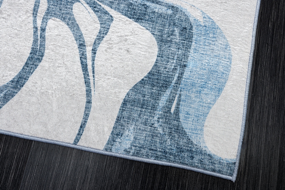 Moderner Teppich ART RUGS 230x160cm grau blau weiß Flachgewebe Indoor