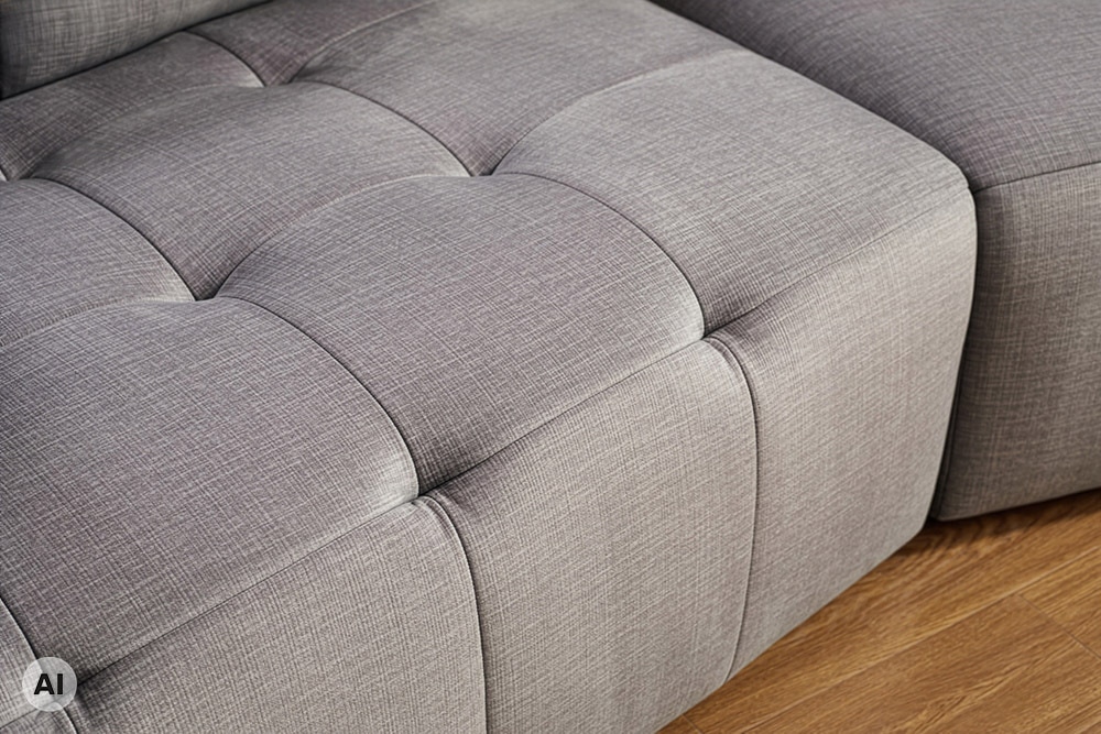 Modernes Big Sofa ROYAL 295cm grau Veloursstoff Federkern XXL-Couch