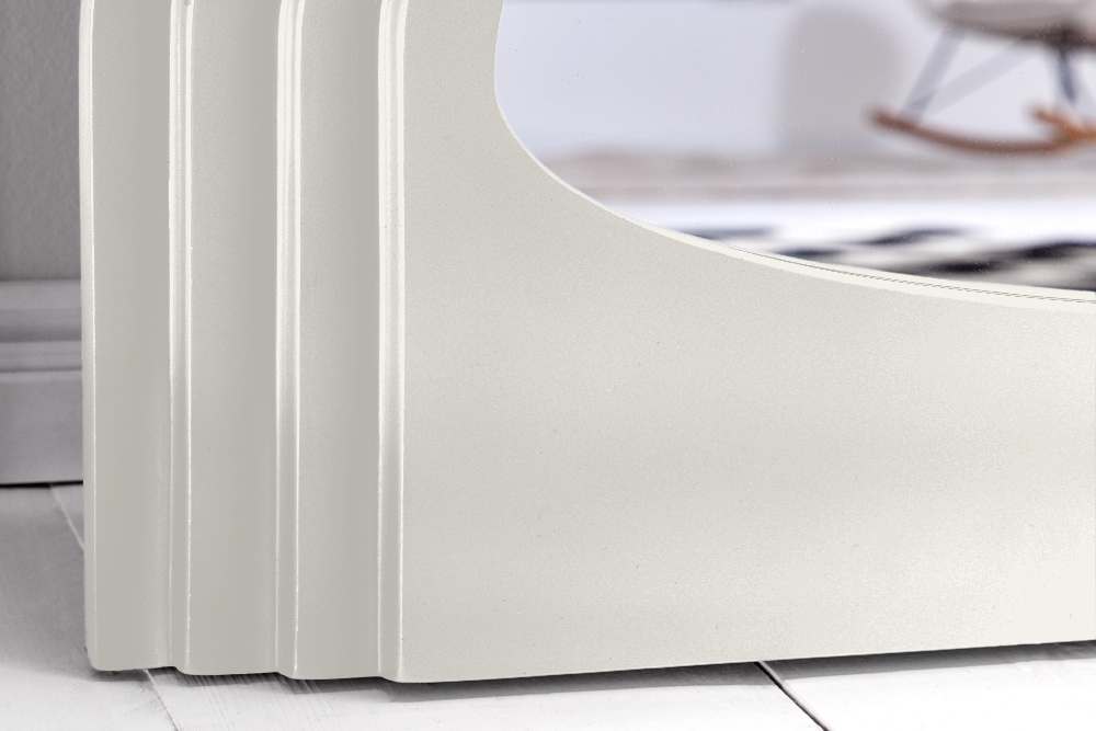 Design Wandspiegel WAVE 160cm weiß Rundbogen Spiegel