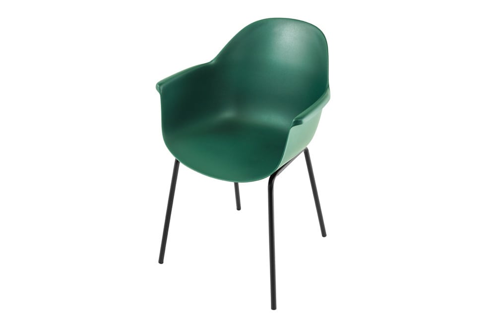 Nachhaltiger Design Stuhl UPCYCLING ME grün 75% Ocean Plastik Indoor Outdoor