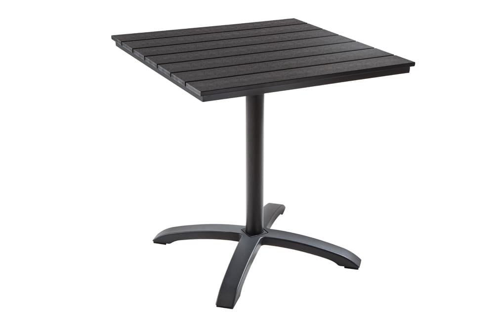 Moderner Bistrotisch DESIGNO 70cm anthrazit Aluminium wetterfest Outdoor Gartentisch