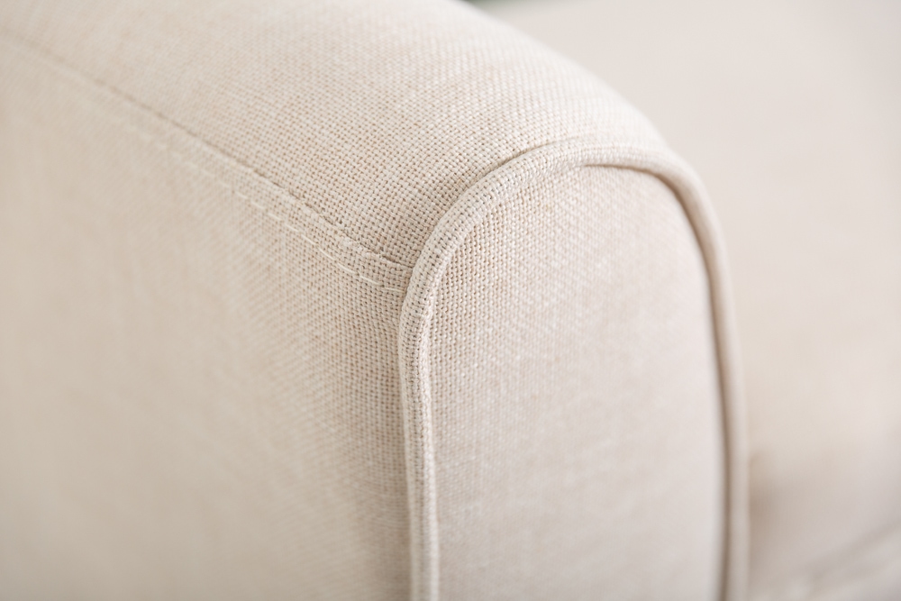 Elegante Sitzbank SCARLETT 90cm beige mit Armlehnen