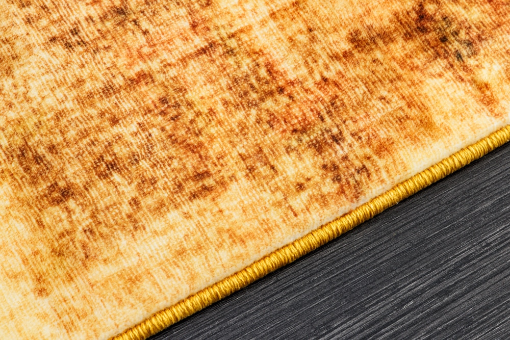 Moderner Teppich SOFT TOUCH 230x160cm senfgelb gold Kurzflor Indoor-Teppich
