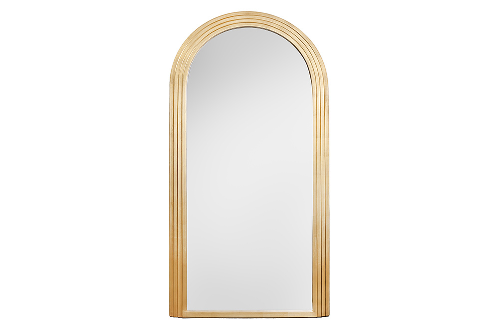 Edler Wandspiegel ART DECO 160cm gold Rundbogen Spiegel