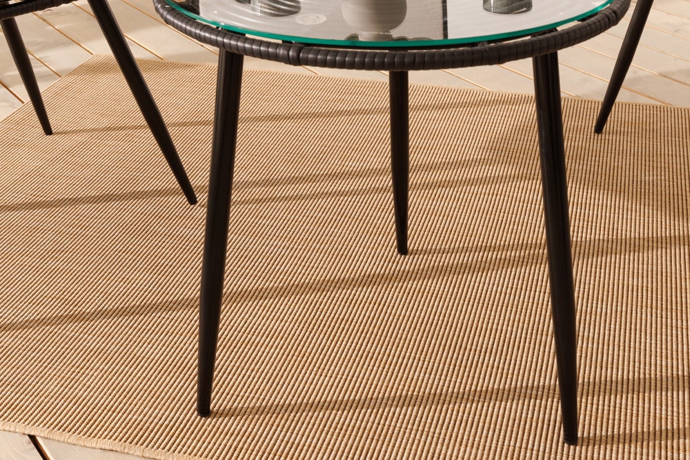 In- und Outdoor Bistro Balkon-Set PARIS schwarz Polyrattan Sitzgruppe inkl. Tisch