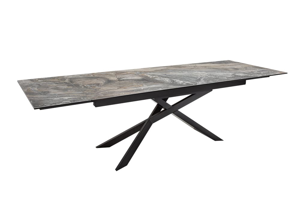 Ausziehbarer Esstisch EUPHORIA 180-220-260cm taupe anthrazit Keramik made in Italy