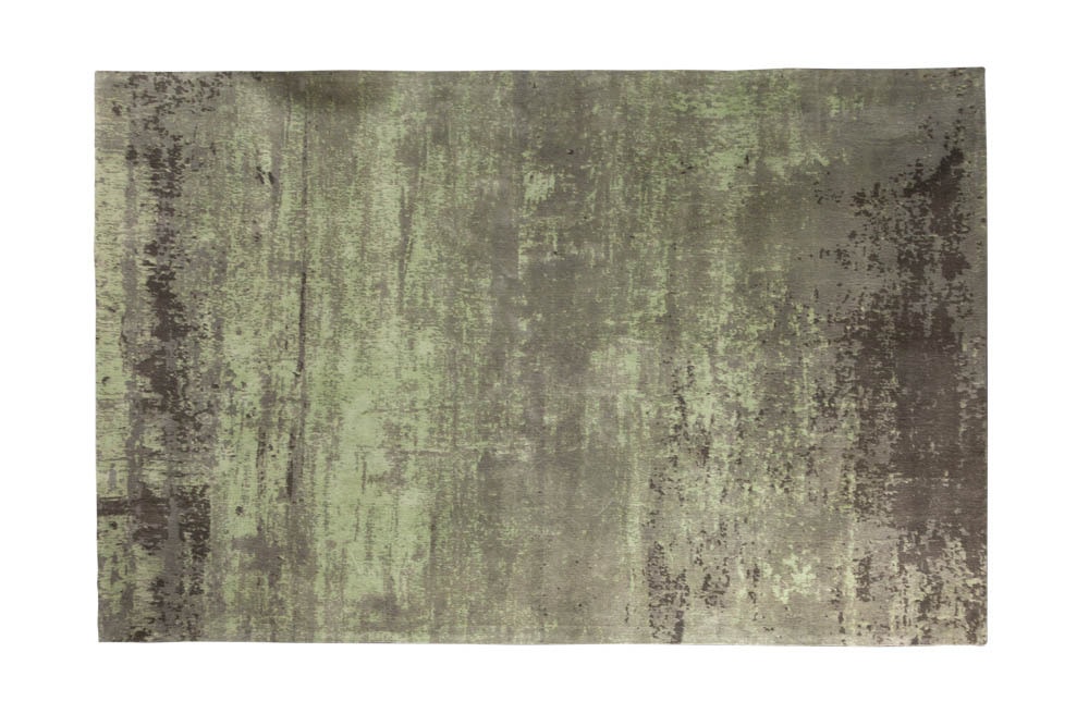 Vintage Teppich MODERN ART 240x160cm grün verwaschen Used Look