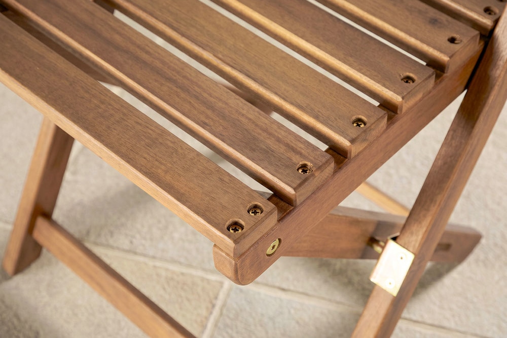 Outdoor Balkon Stuhl BALI natur honey Akazienholz klappbar wetterfest Gartenstuhl
