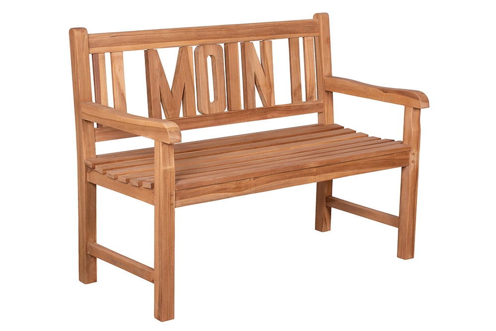 Massive Gartenbank EMPIRE TEAK Moin 120cm natur Teakholz