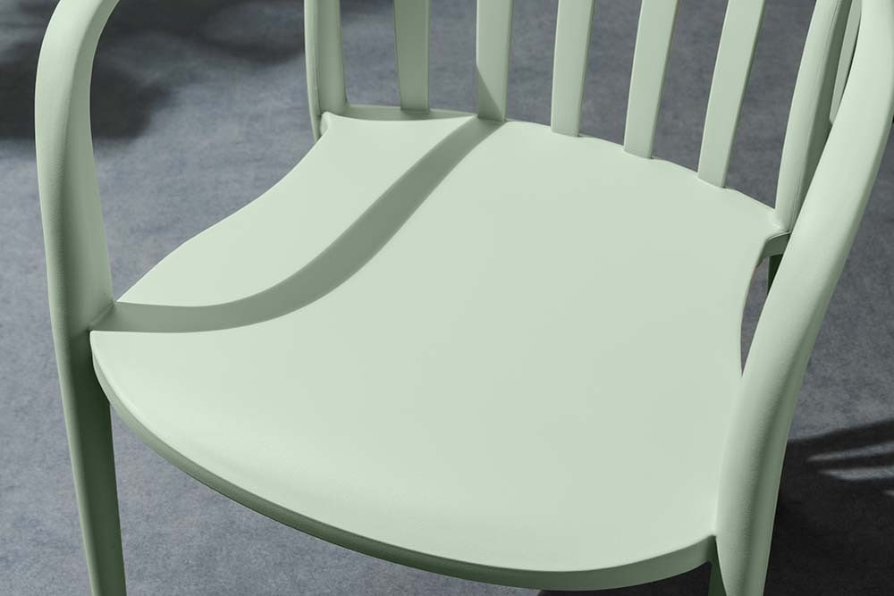 In- und Outdoor Stuhl STUDIO ITALIA salbei stapelbar Kunststoff Gartenstuhl