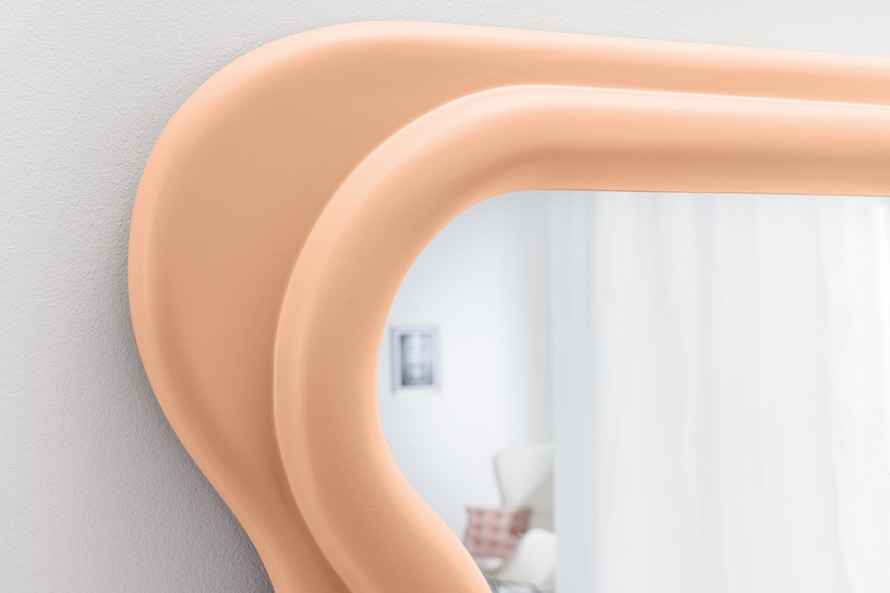 Design Wandspiegel CURVY 160cm apricot Pastell Spiegel