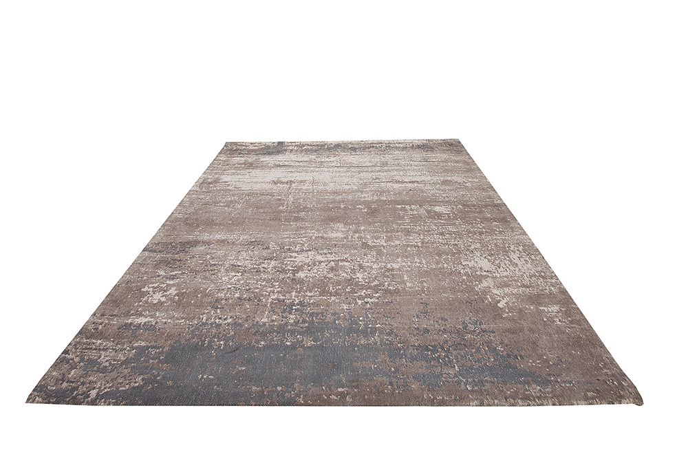 Vintage Baumwoll-Teppich MODERN ART 240x160cm beige grau Used Look