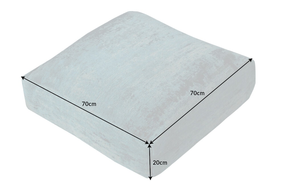 Design Bodenkissen XL MODERN ART 70cm türkis abstraktes Muster Sitzkissen