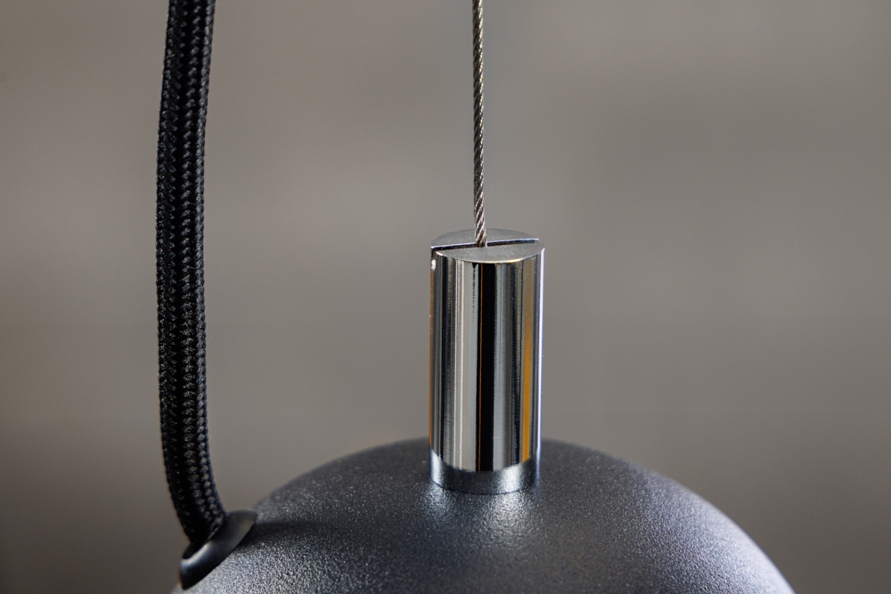 Industrial Design Hängelampe STUDIO 55cm schwarz Blattgold-Optik Hängeleuchte