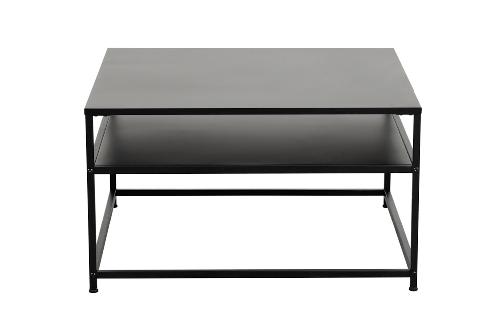 Moderner Couchtisch DURA STEEL 70cm schwarz Metall mit Ablagefach