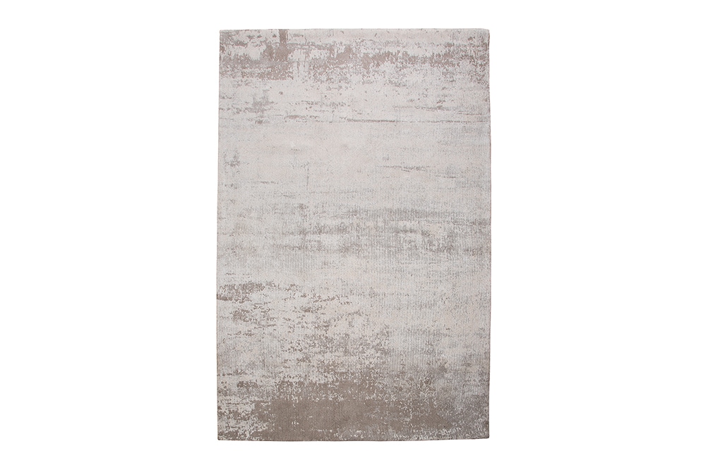 Vintage Baumwoll-Teppich MODERN ART 240x160cm beige grau verwaschen Used Look