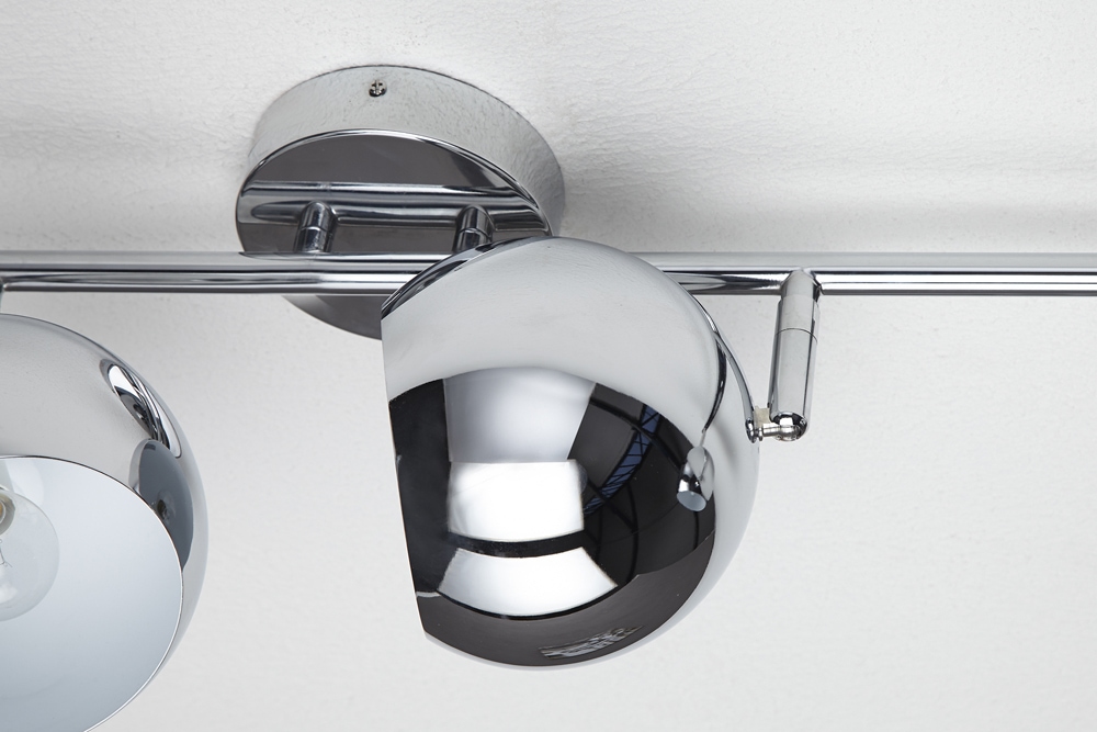 Moderne Deckenleuchte BUBBLE  105cm silber Chrom Pendelleuchte