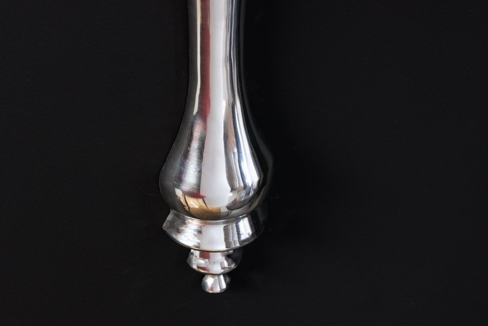 Barocke Wandkonsole SCALA 60cm silber Aluminium Wandregal