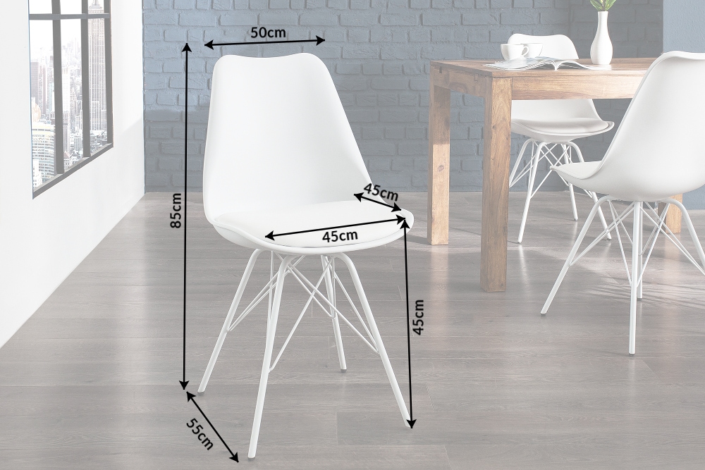 Retro Stuhl SCANDINAVIA MEISTERSTÜCK weiß