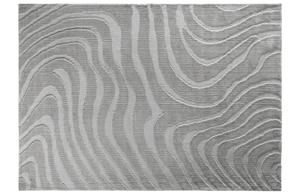 Design Teppich WAVE 240x170cm grau 3D-Effekt