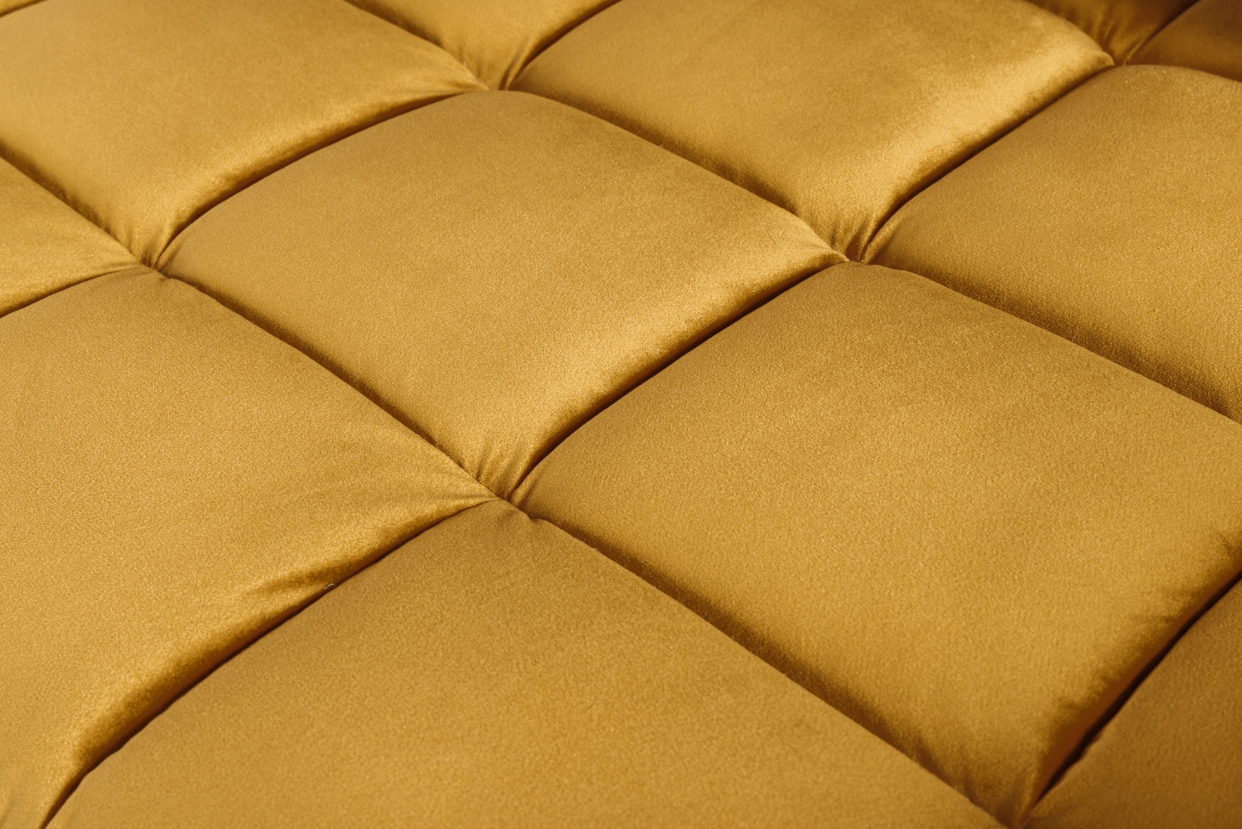 Design 3-Sitzer Sofa COZY VELVET 220cm senfgelb Samt Federkern