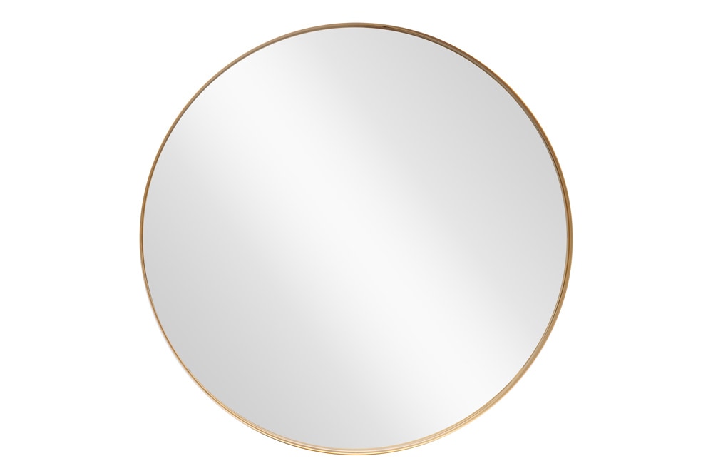 Runder Wandspiegel PORTRAIT 60cm gold mit Metallrahmen