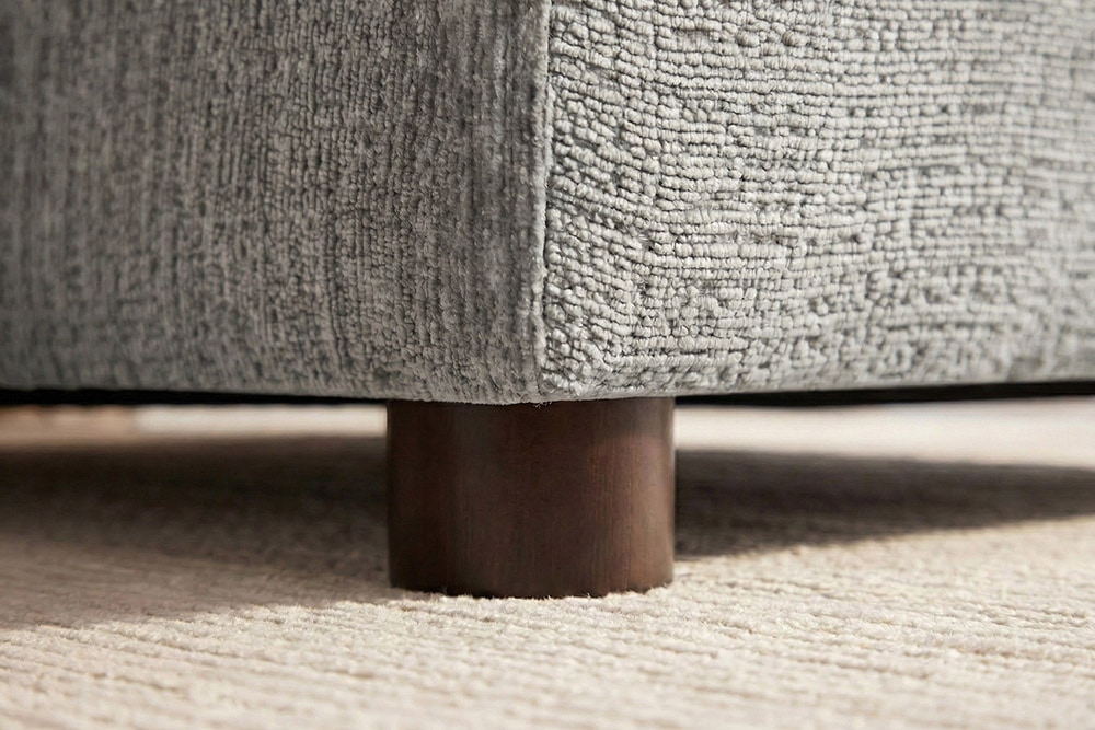 Stilvolles Big Sofa SOHO 260cm grau Chenille 4-Sitzer Couch mit Wellenunterfederung