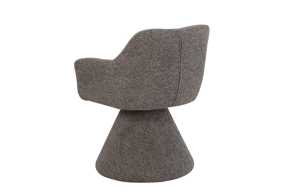 Drehbarer Stuhl AMBIENTO braun Strukturstoff 180° mit Auto-Return Polsterstuhl