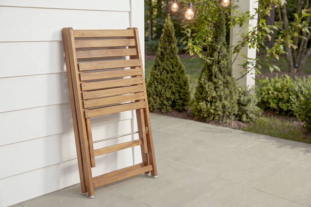 Outdoor Balkon Stuhl BALI natur honey Akazienholz klappbar wetterfest Gartenstuhl