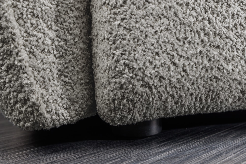 Modernes Big Sofa ROYAL 295cm grau Bouclé Federkern XXL-Couch inkl. Kissen