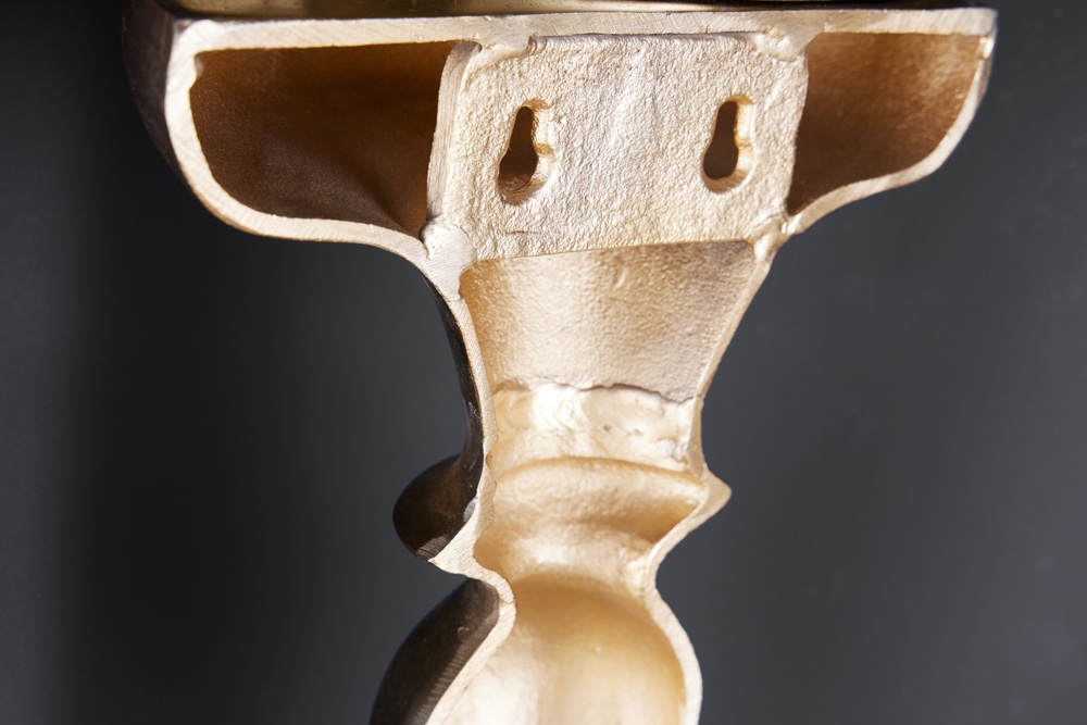 Barock Wandkonsole SCALA 60cm gold Metall Wandregal handmade Wanddekoration