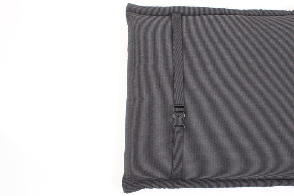 Outdoor Kissen ROG 46x97cm anthrazit Sitzkissen Polster-Auflage für Niedriglehner