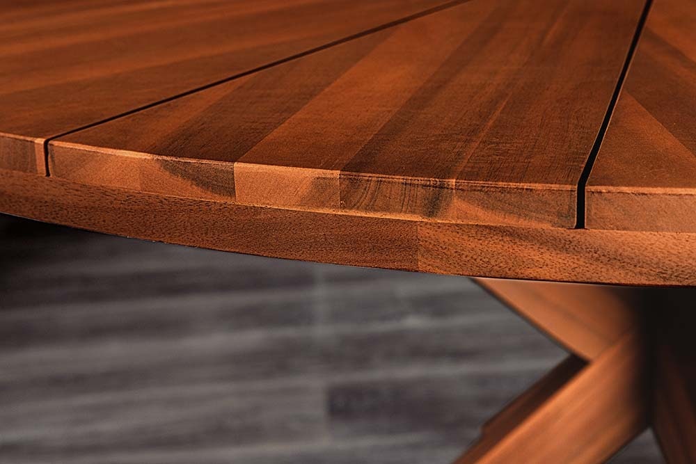 Runder Gartentisch KOPENHAGEN 140cm braun Akazienholz honey finish wetterfest Runder Gartentisch KOPENHAGEN 140cm braun Akazienholz honey finish wetterfest