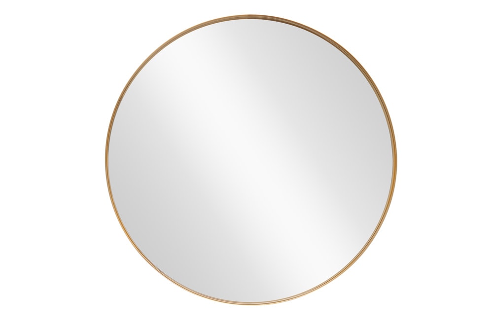 Runder Wandspiegel PORTRAIT 75cm gold mit Metallrahmen