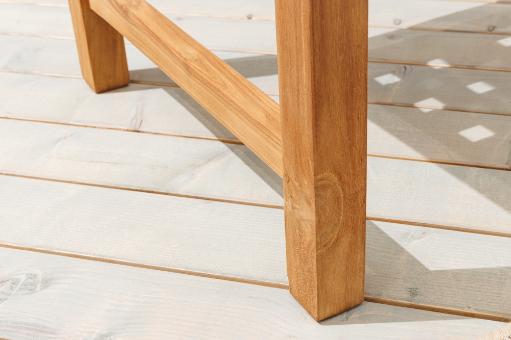 Outdoor Gartenbank EMPIRE TEAK 120cm natur Massivholz