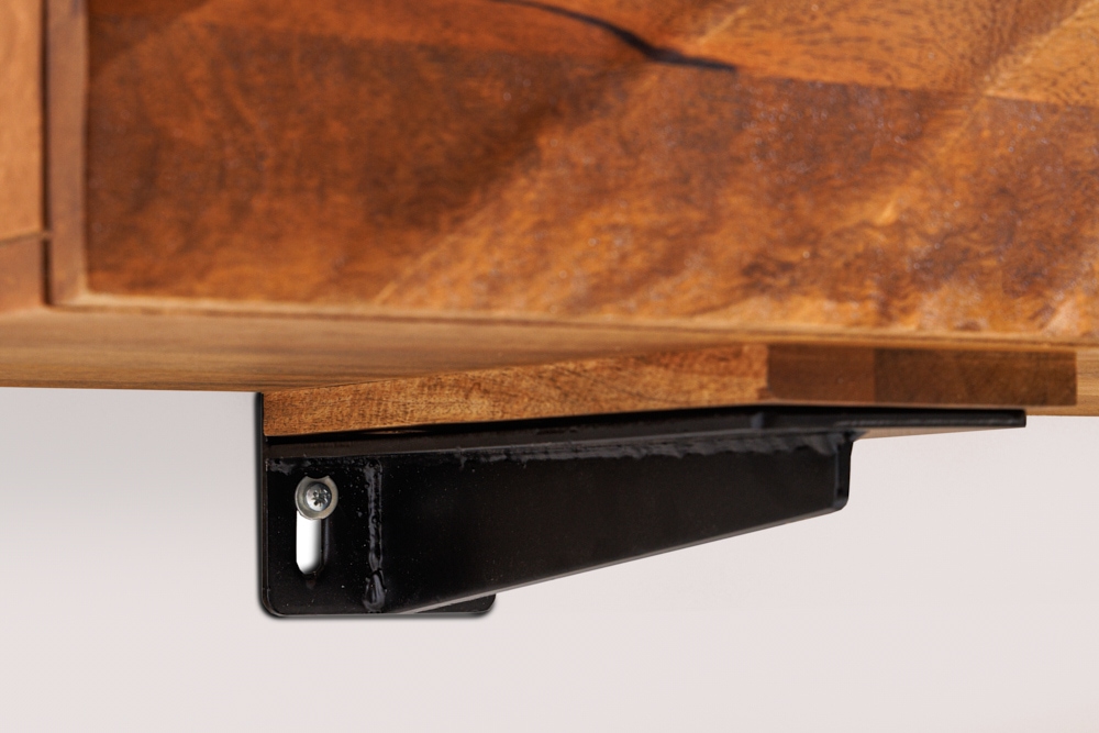Massivholz TV-Bank SCORPION 160cm braun Mango Lowboard Hängeschrank
