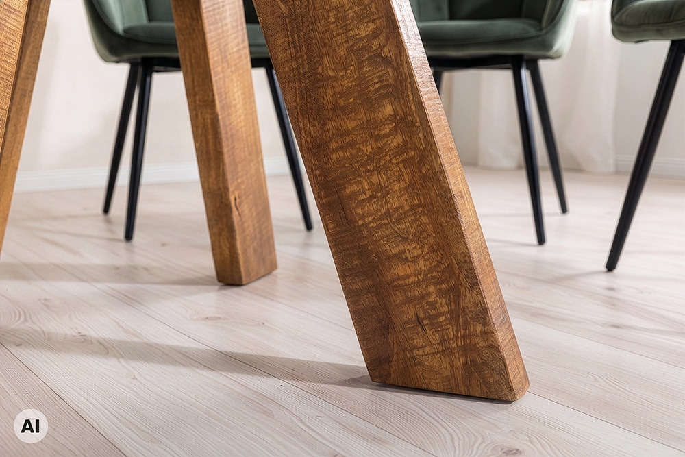 Runder Esstisch ART WOOD 140cm braun honey finish Mangoholz massiv