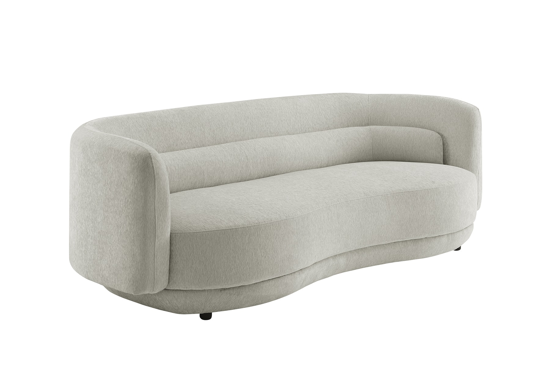 Design Sofa GATSBY 230cm greige Chenille Federkern 3-Sitzer Couch Rundum-Bezug