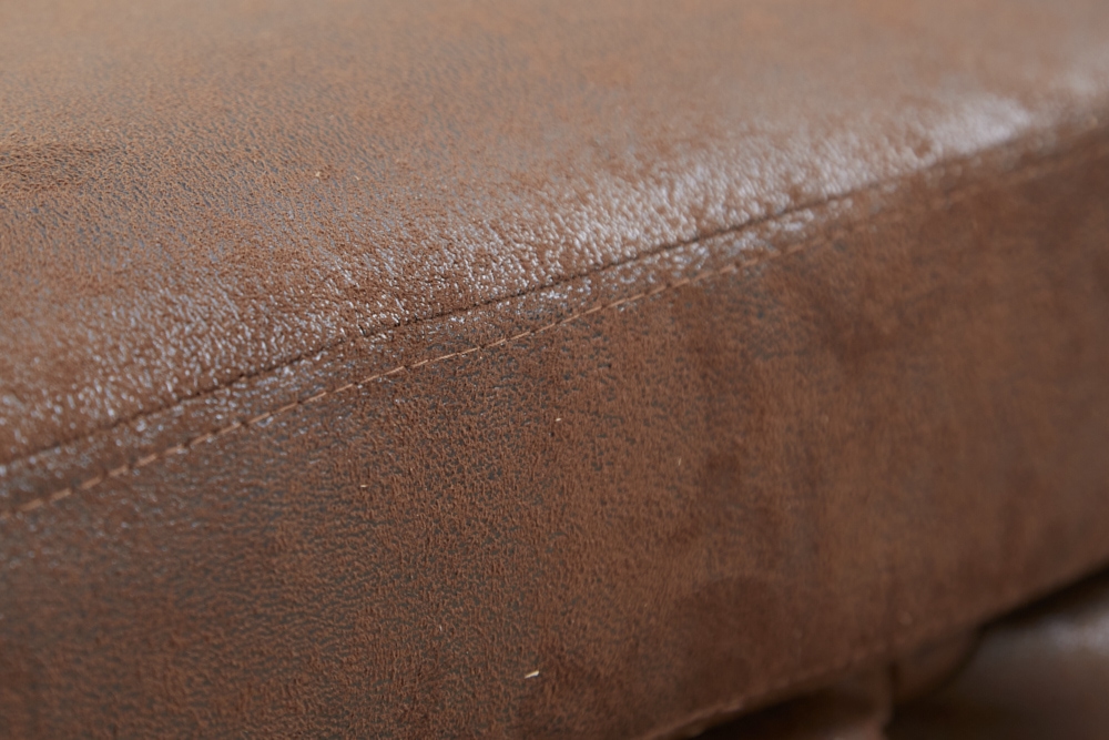 Chesterfield Sitzhocker MODERN BAROCK 90cm antik braun Fußhocker