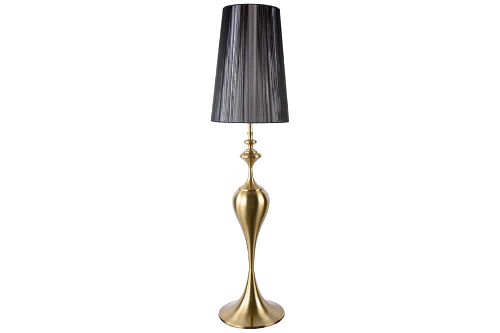 Barock Stehlampe LUCIE 160cm schwarz gold gebürstet Stehleuchte