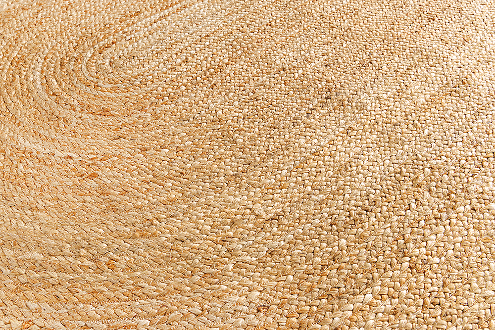 Ovaler Teppich PURE NATURE 230x160cm Jute handgewebt Flachgewebe