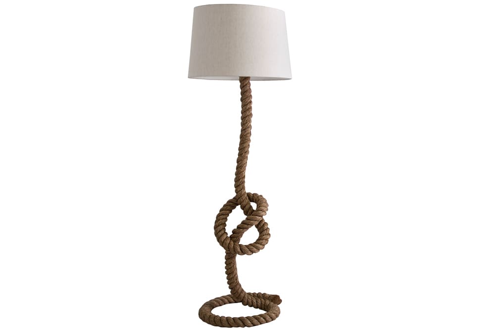 Maritime Stehlampe SEVEN SEAS 158cm Seil-Stehleuchte Leinenschirm