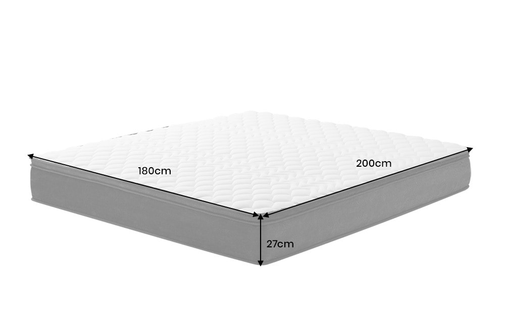 Ergonomische Matratze CLOUD FLEX 180x200cm dunkelgrau Tonnentaschenfederkern 9-Zonen
