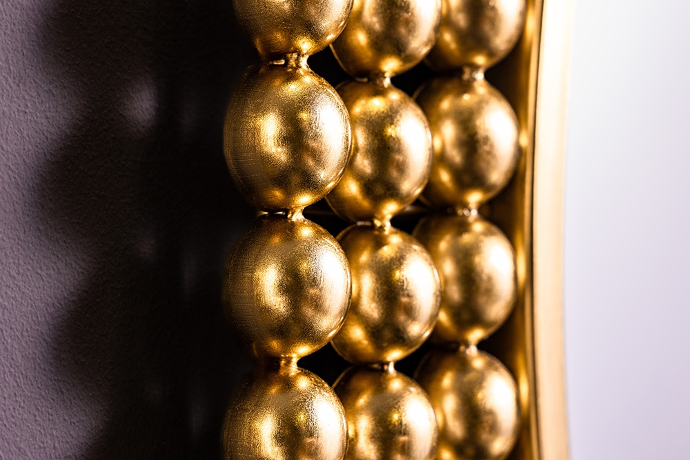 Runder Wandspiegel PEARLS 75cm gold Metall Runder Wandspiegel PEARLS 75cm gold Metall