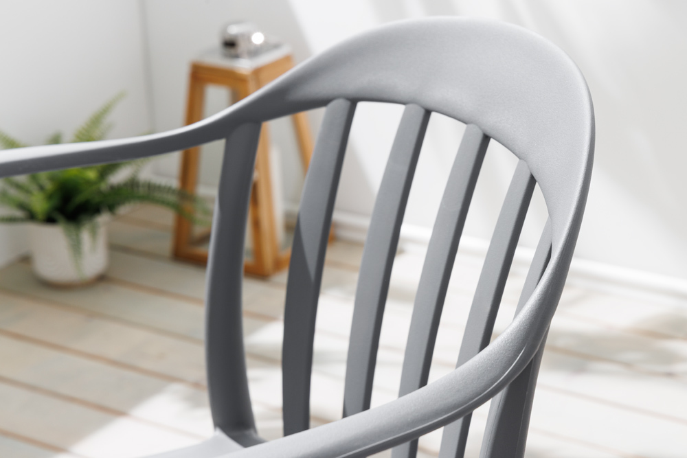 In- und Outdoor Gartenstuhl STUDIO ITALIA anthrazit stapelbar wetterfest