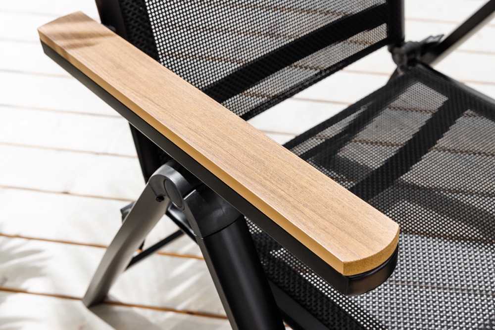 Outdoor Gartenstuhl DESIGNO anthrazit Aluminium klappbar wetterfest Hochlehner