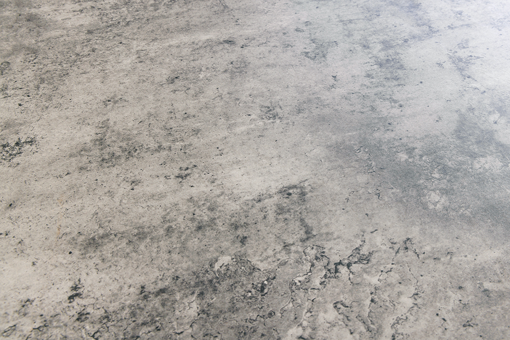 Runder Esstisch ATELIER 120cm grau Beton-Design schwarz Metall