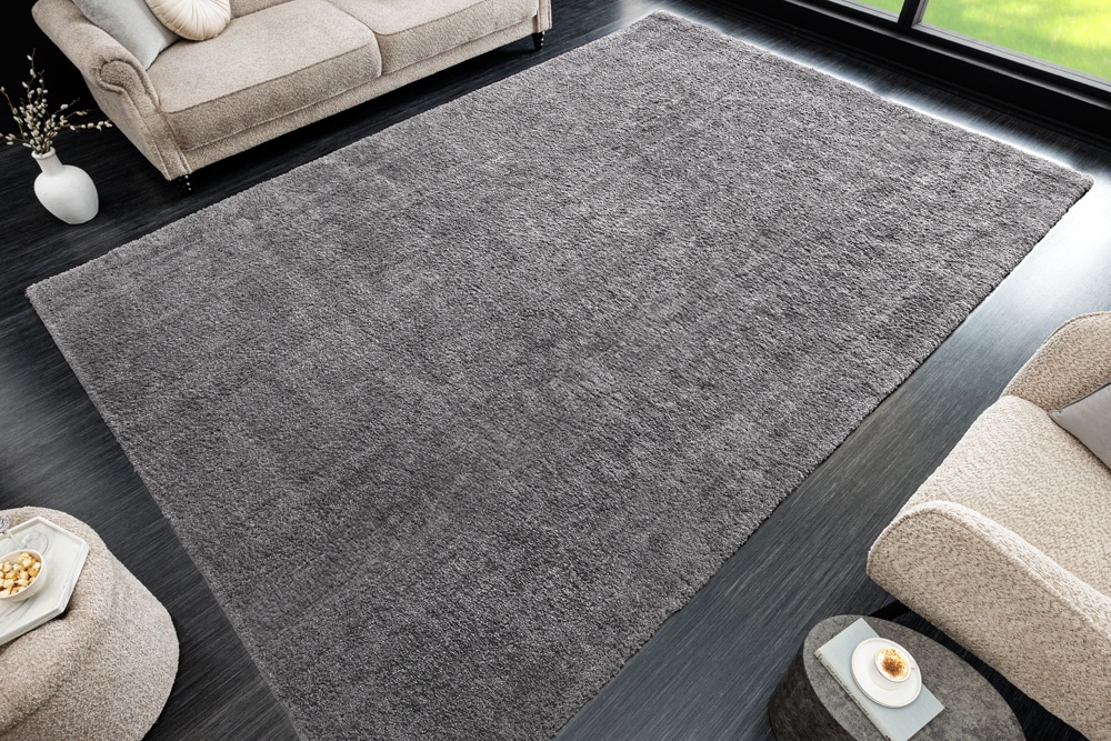 Design XXL Teppich CLOUD 9 350x240cm anthrazit Hochflor Indoor-Teppich