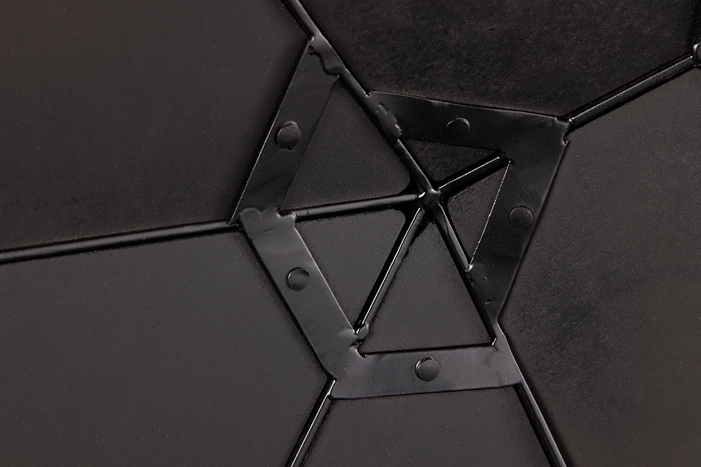 Design Spiegel DIAMOND 65cm schwarz Metall handmade